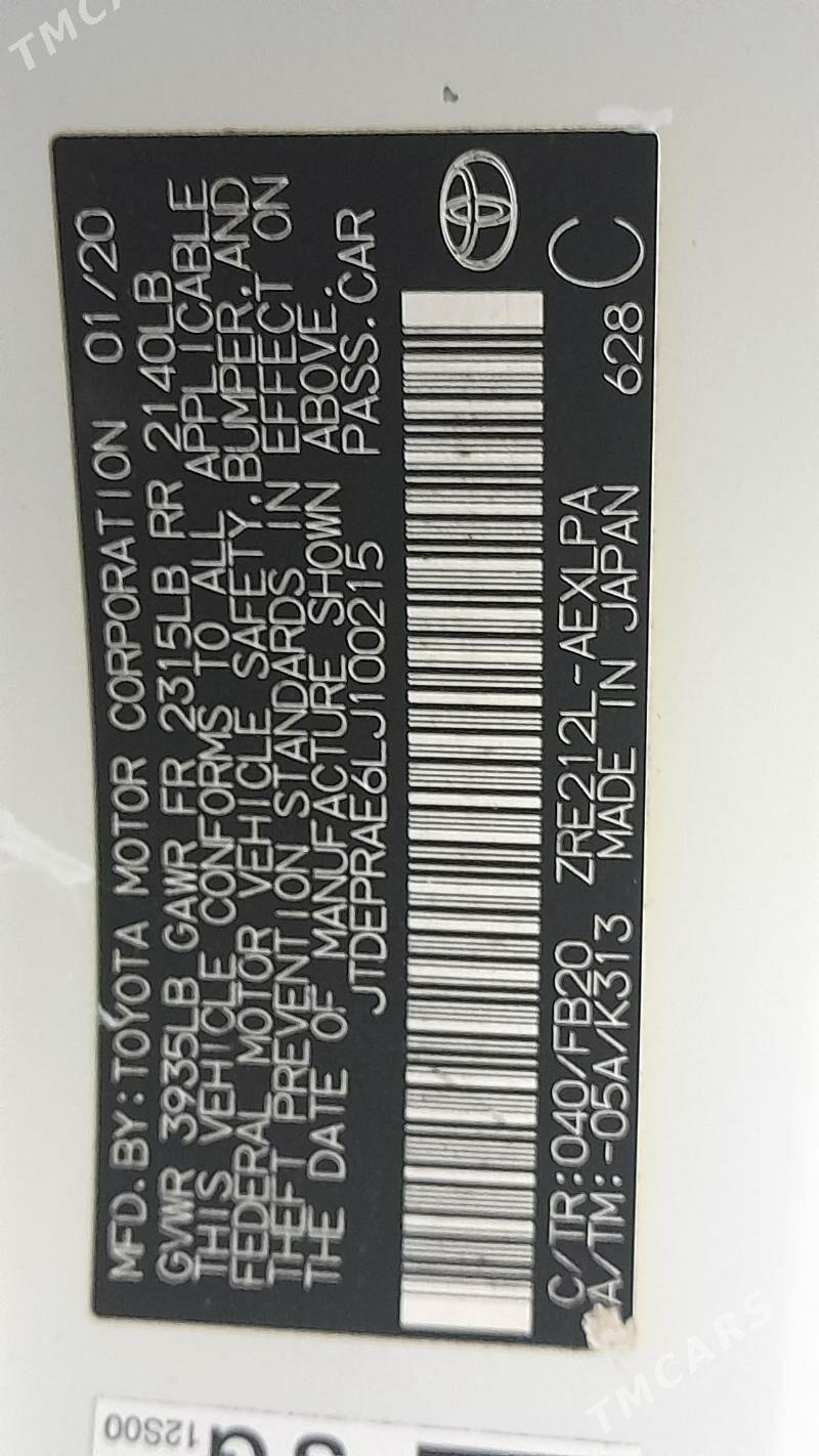 Toyota Corolla 2020 - 245 000 TMT - Ашхабад - img 8