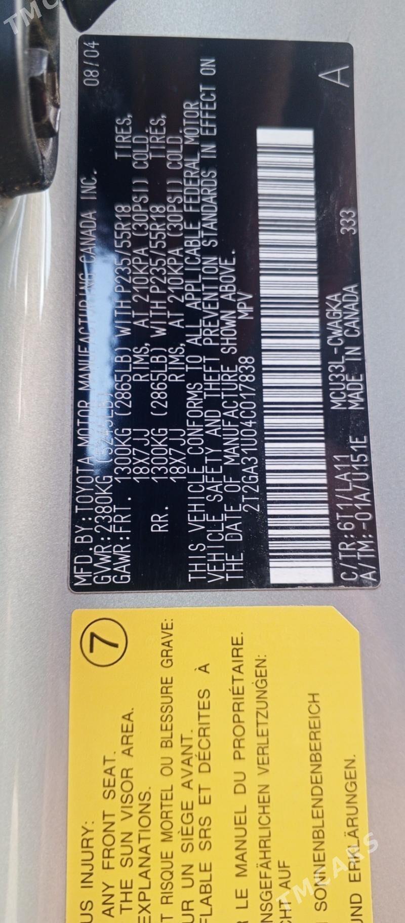 Lexus RX 330 2004 - 280 000 TMT - Мары - img 10