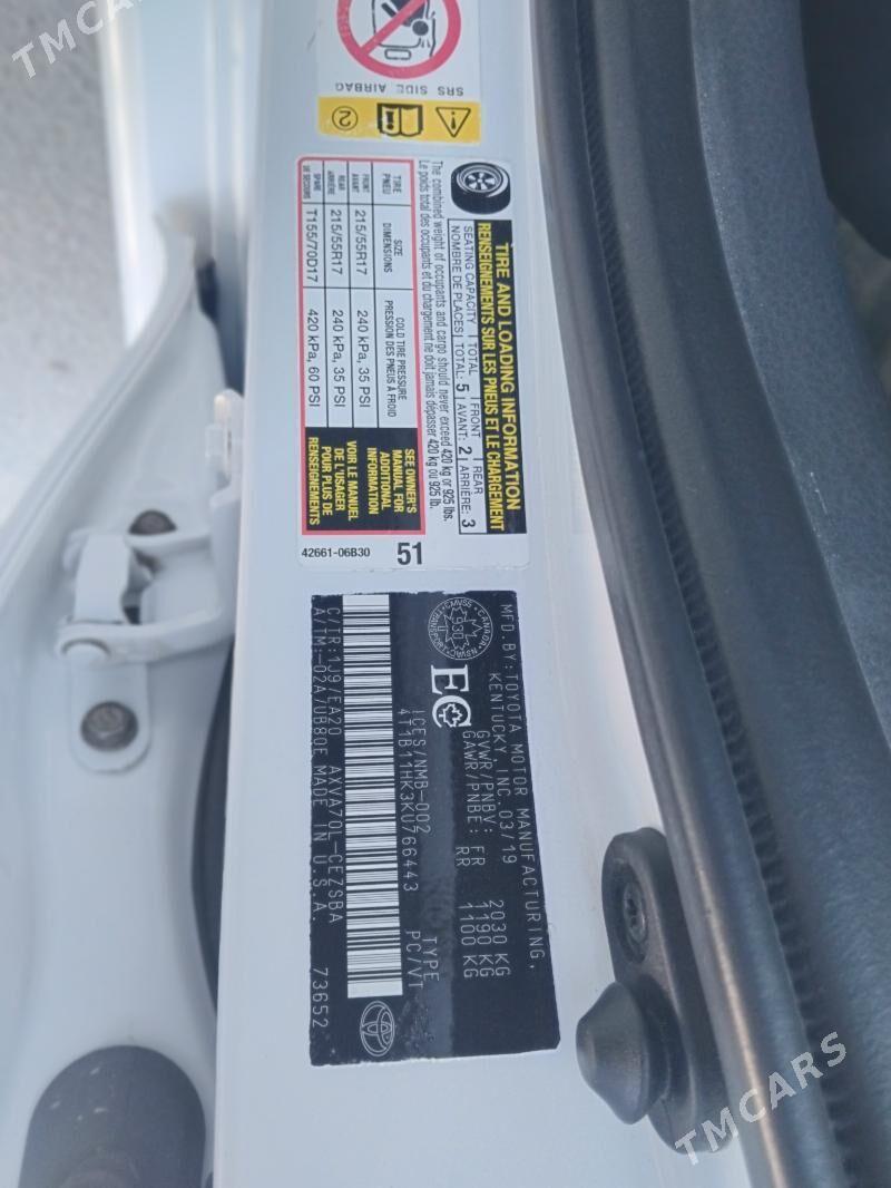 Toyota Camry 2019 - 310 000 TMT - Ашхабад - img 9