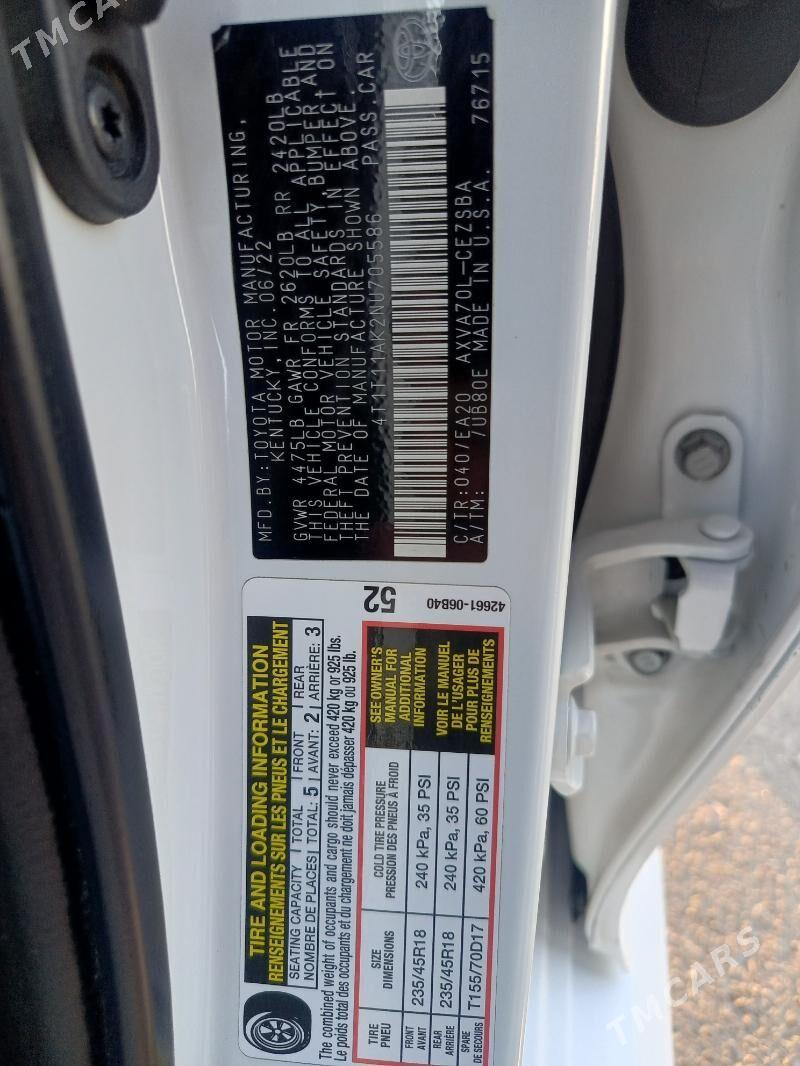 Toyota Camry 2022 - 335 000 TMT - Aşgabat - img 10