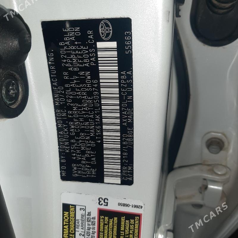 Toyota Camry 2020 - 310 000 TMT - Tejen - img 6