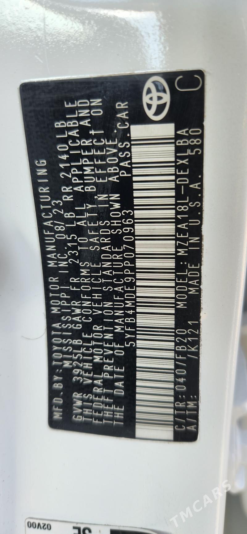 Toyota Corolla 2023 - 280 000 TMT - Гаудан "В" - img 4