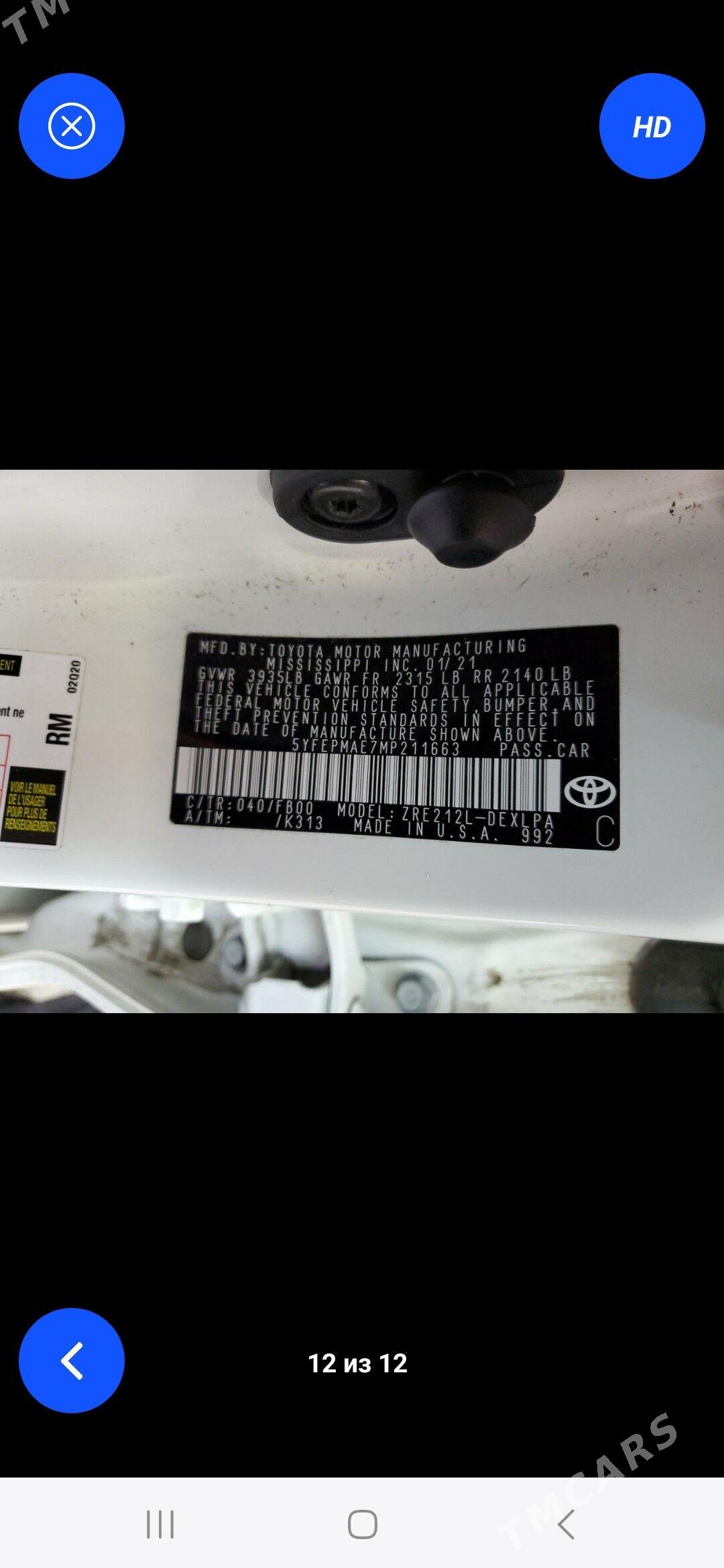 Toyota Corolla 2021 - 240 000 TMT - Aşgabat - img 8