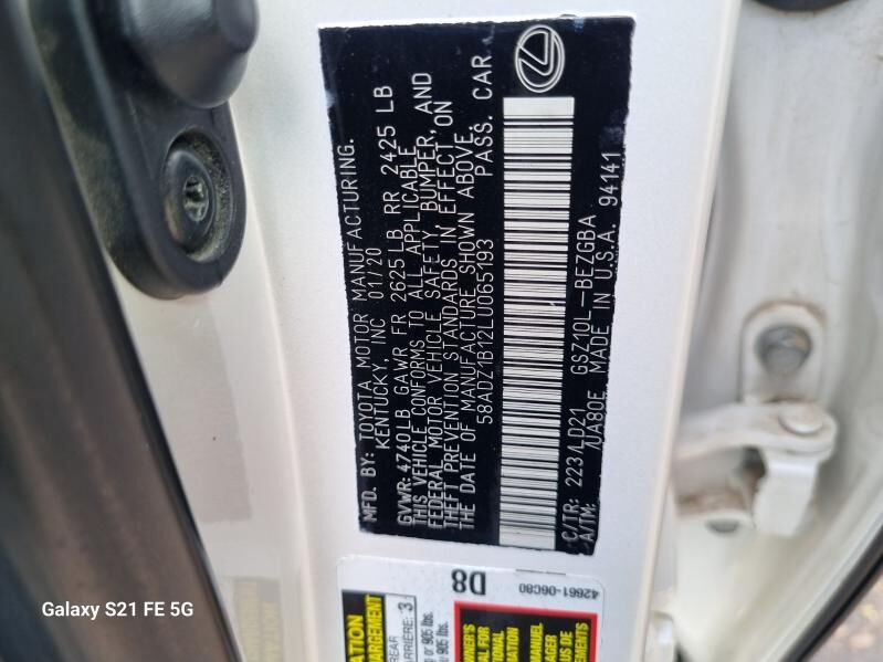 Lexus ES 350 2020 - 580 000 TMT - 10 mkr - img 10