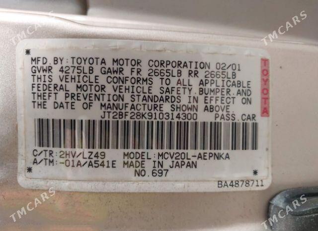 Toyota Camry 2001 - 48 000 TMT - Kerki - img 9