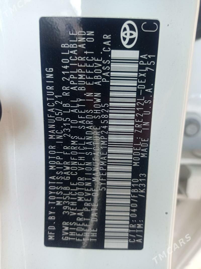 Toyota Corolla 2021 - 260 000 TMT - Байрамали - img 6