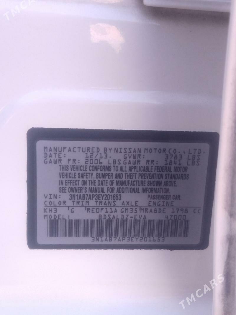 Nissan Sentra 2014 - 127 000 TMT - Ашхабад - img 7