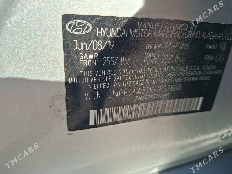 Hyundai Sonata 2019 - 175 000 TMT - Ашхабад - img 4