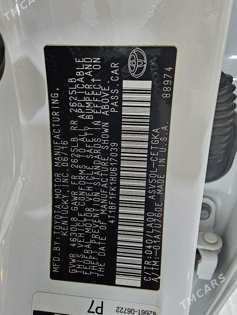 Toyota Camry 2016 - 315 000 TMT - Mary - img 9