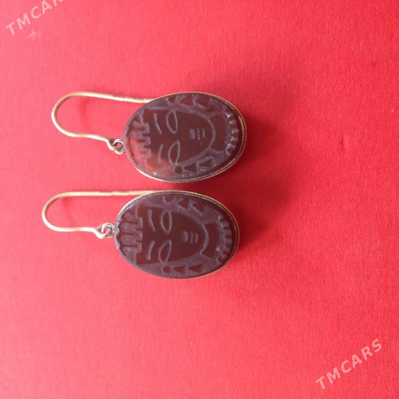 Серьги серебряные с ониксом - Ашхабад - img 2