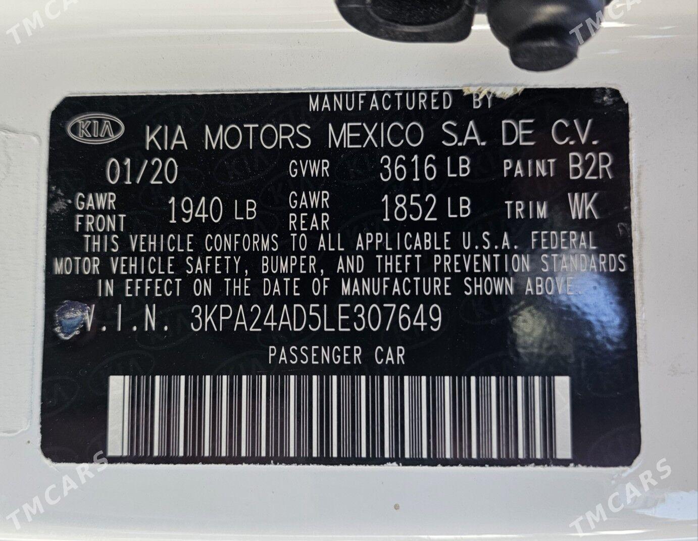 Kia Rio 2020 - 180 000 TMT - Ашхабад - img 9