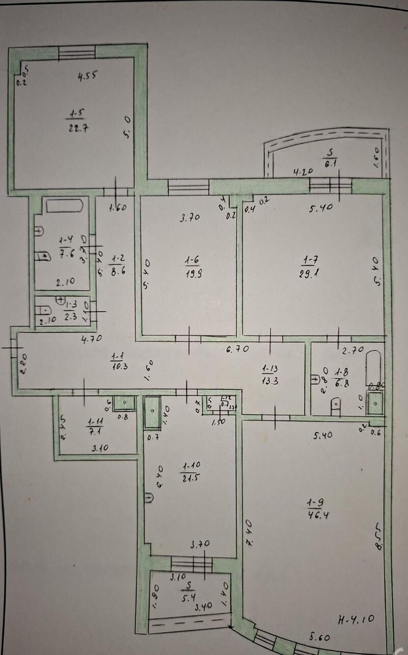 Подвойская Элитка 4 комнаты - Aşgabat - img 1