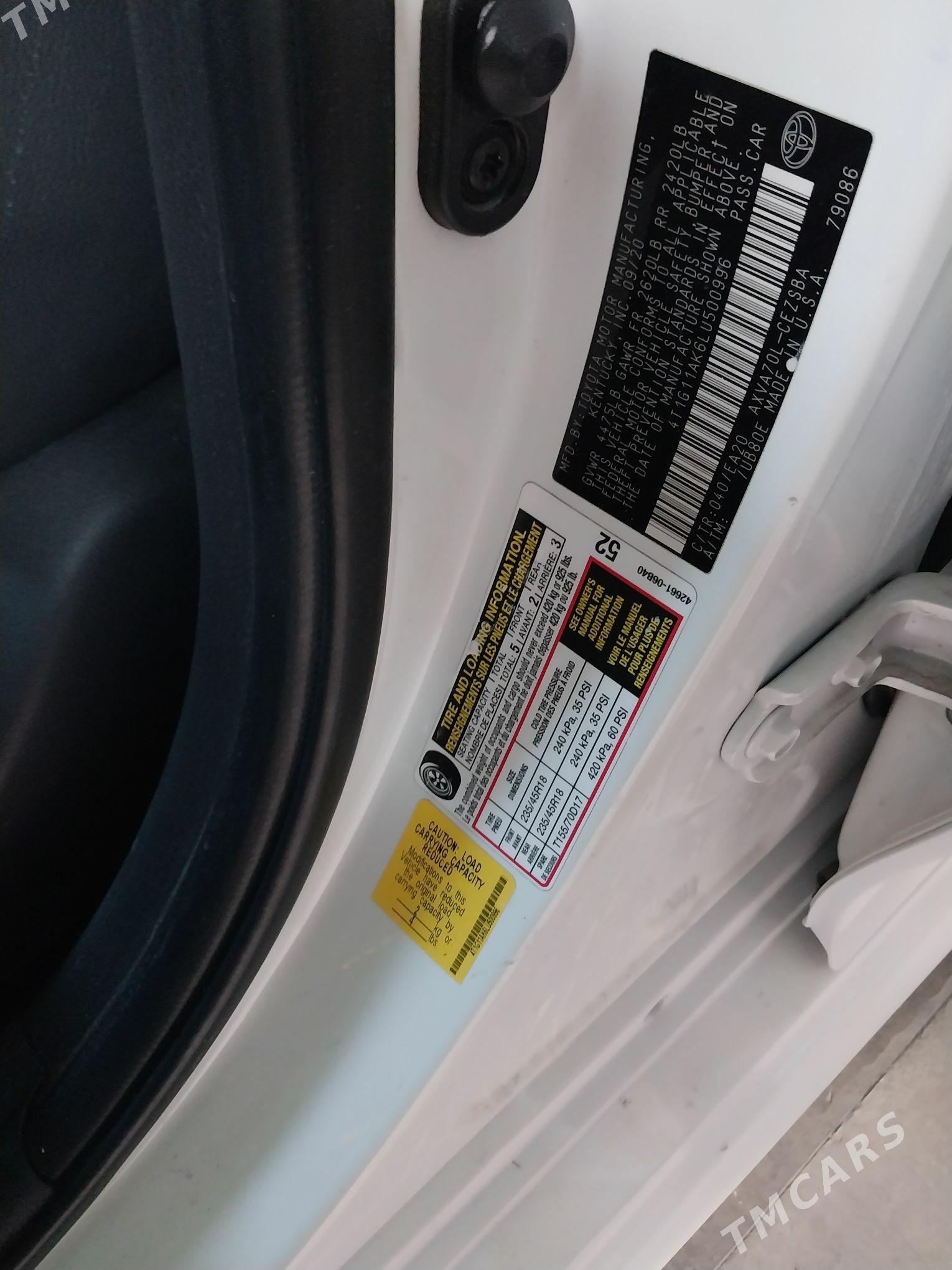 Toyota Camry 2020 - 339 000 TMT - Gökdepe - img 5