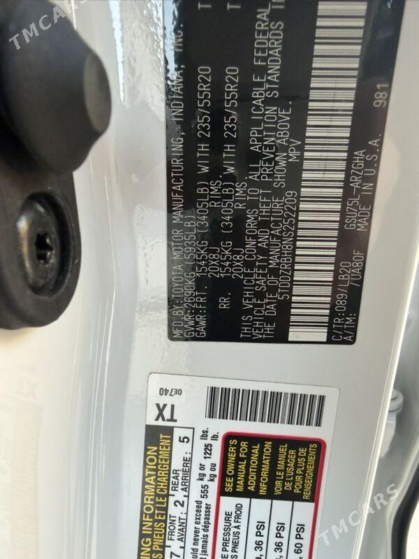 Toyota Highlander 2021 - 660 000 TMT - Mary - img 8