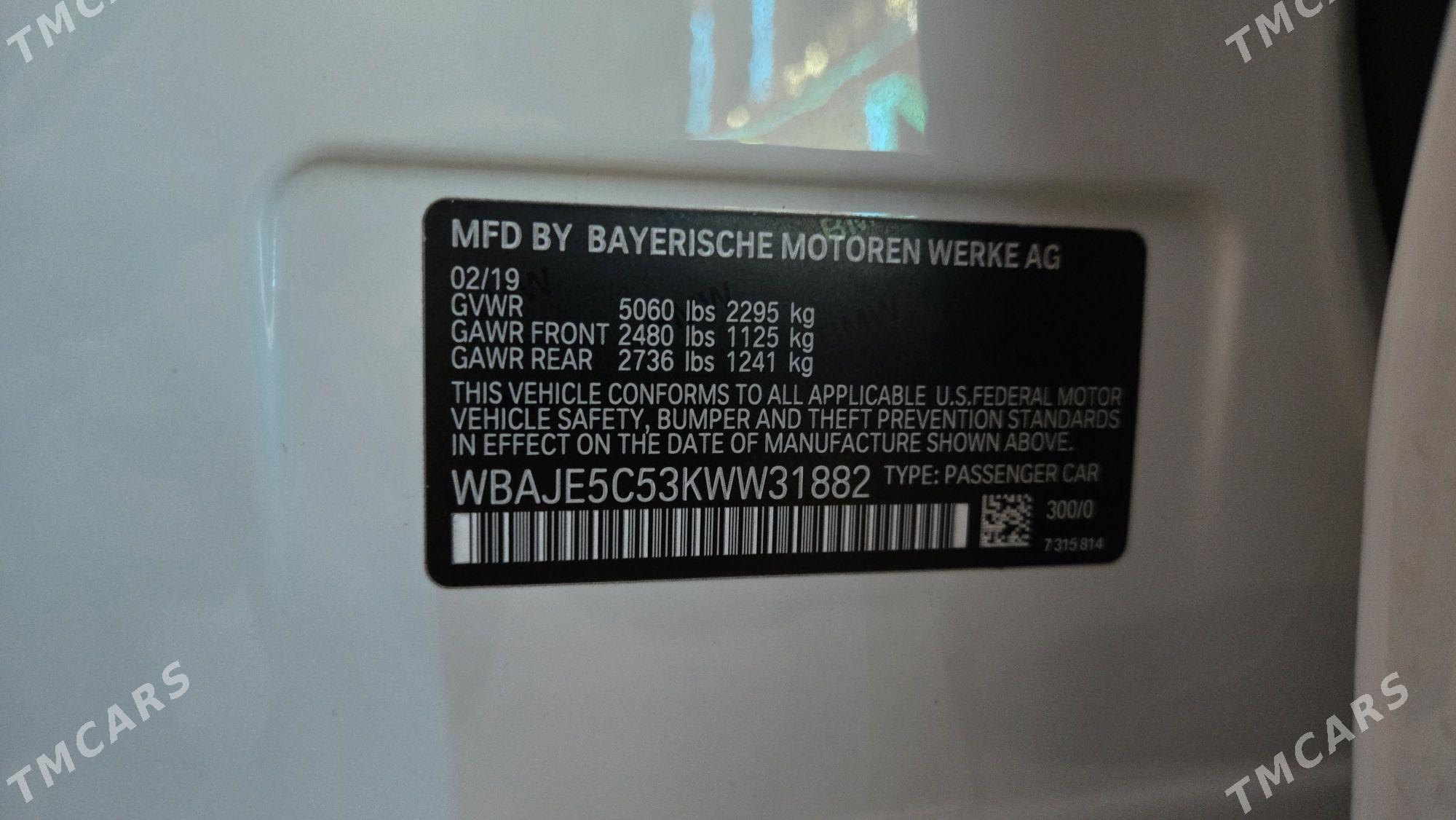 BMW 540 2019 - 770 000 TMT - Aşgabat - img 9