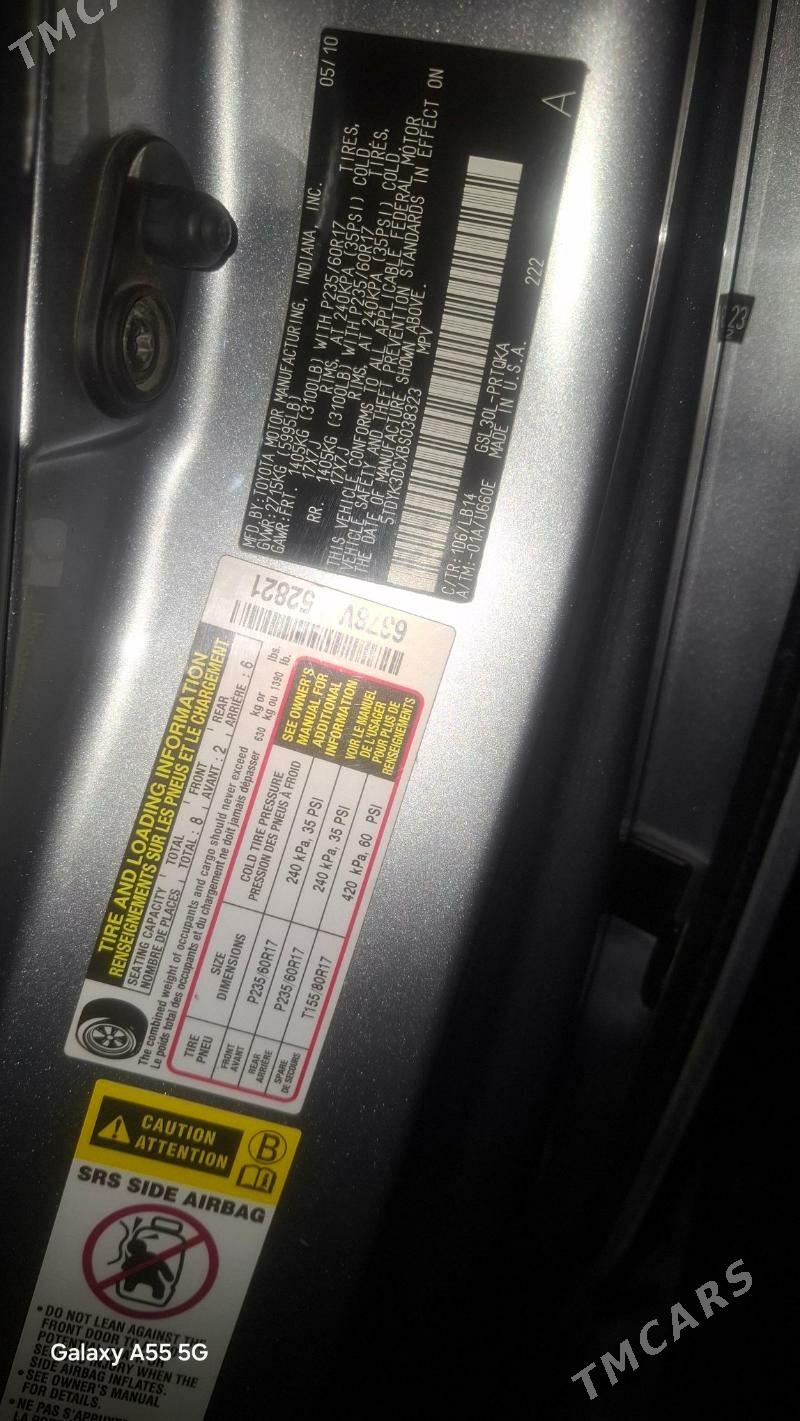 Toyota Sienna 2010 - 330 000 TMT - Мары - img 5