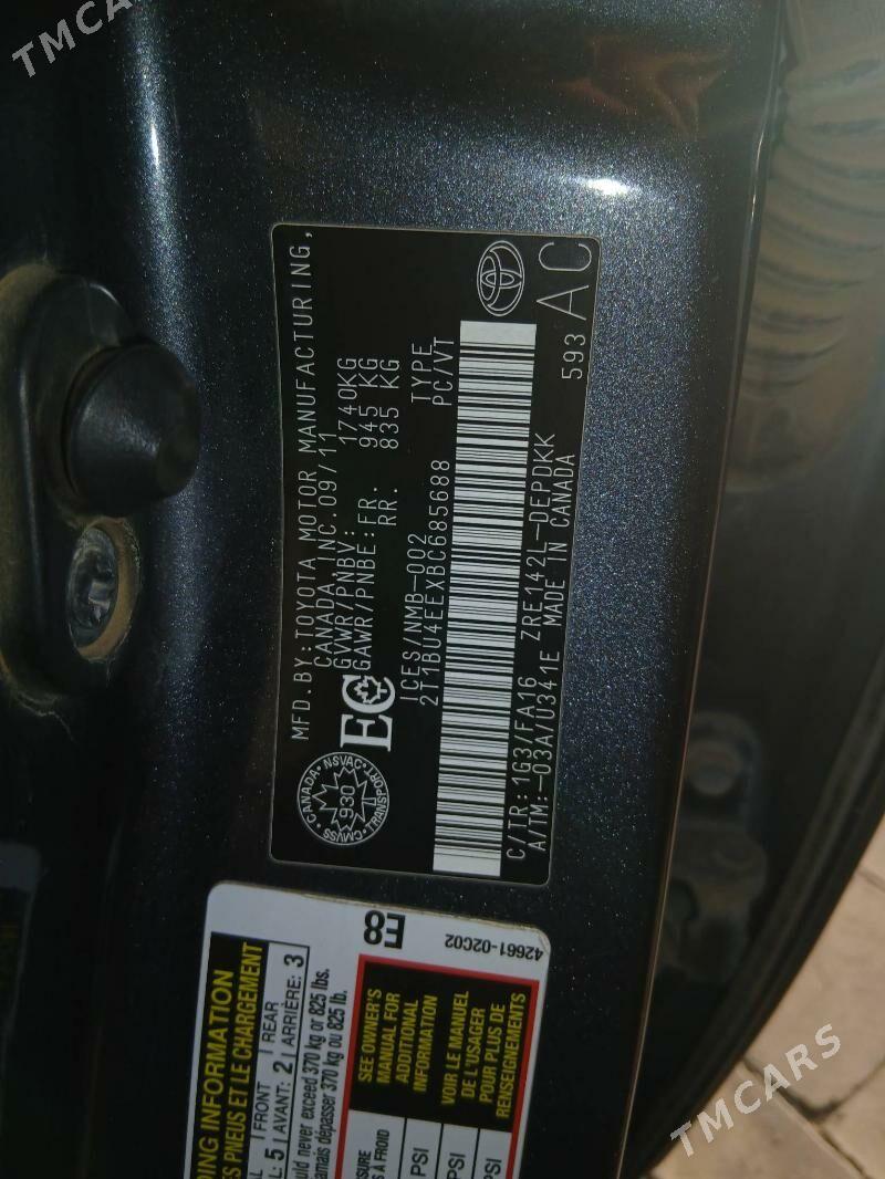 Toyota Corolla 2011 - 150 000 TMT - Халач - img 7