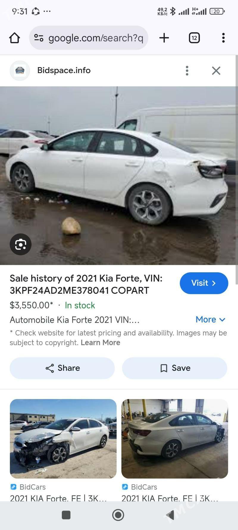 Kia Forte 2021 - 250 000 TMT - Нефтегаз (ул. Андалиб-Юбилейная) - img 6