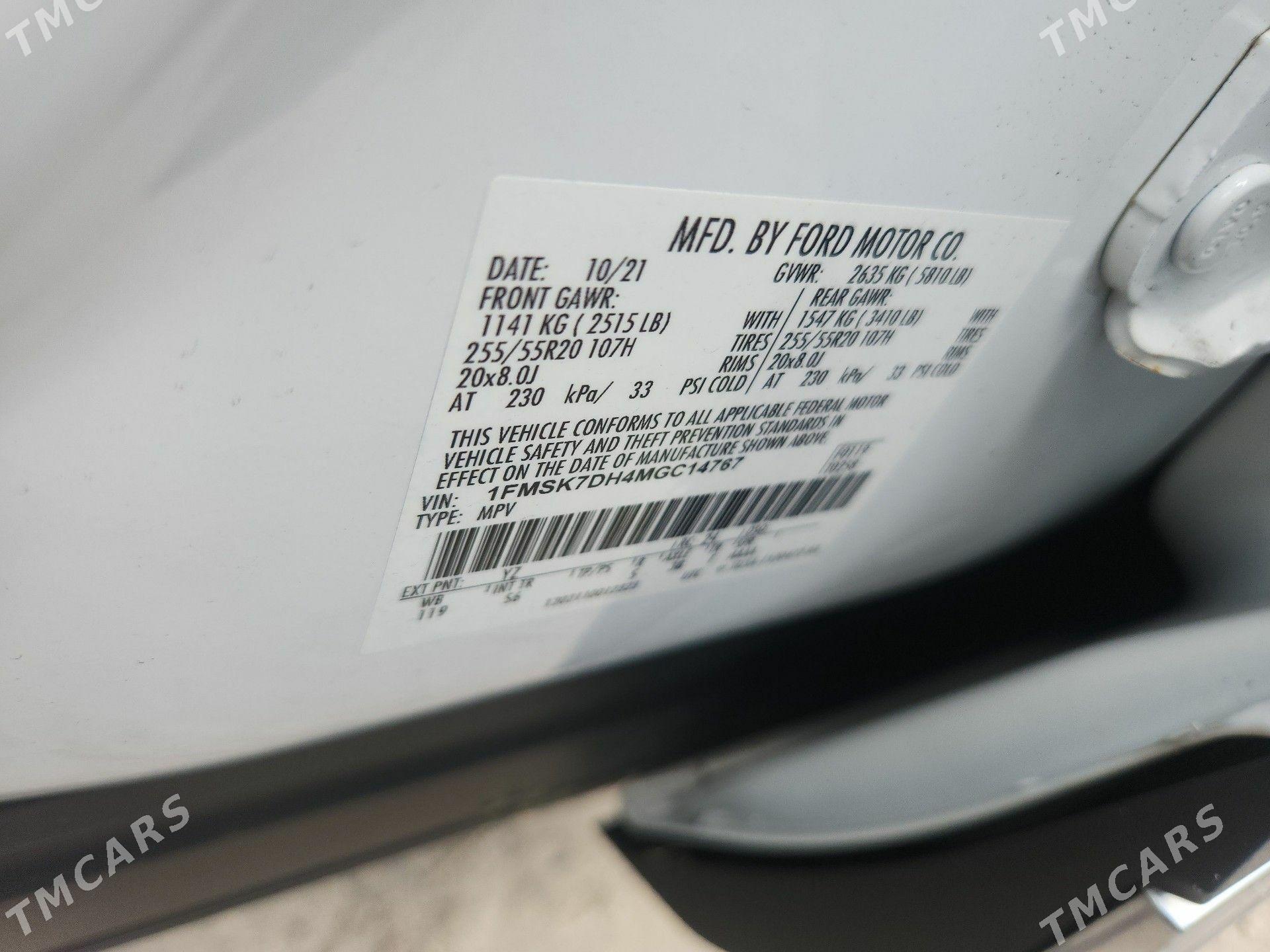 Ford Explorer 2022 - 490 000 TMT - Türkmenabat - img 5