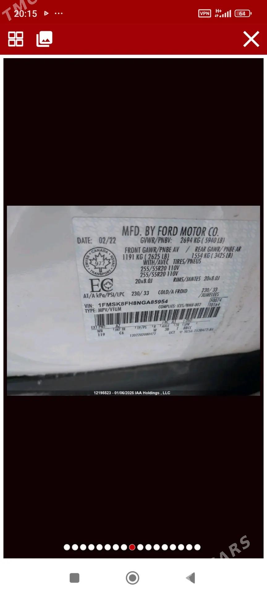 Ford Explorer 2022 - 440 000 TMT - Мары - img 7