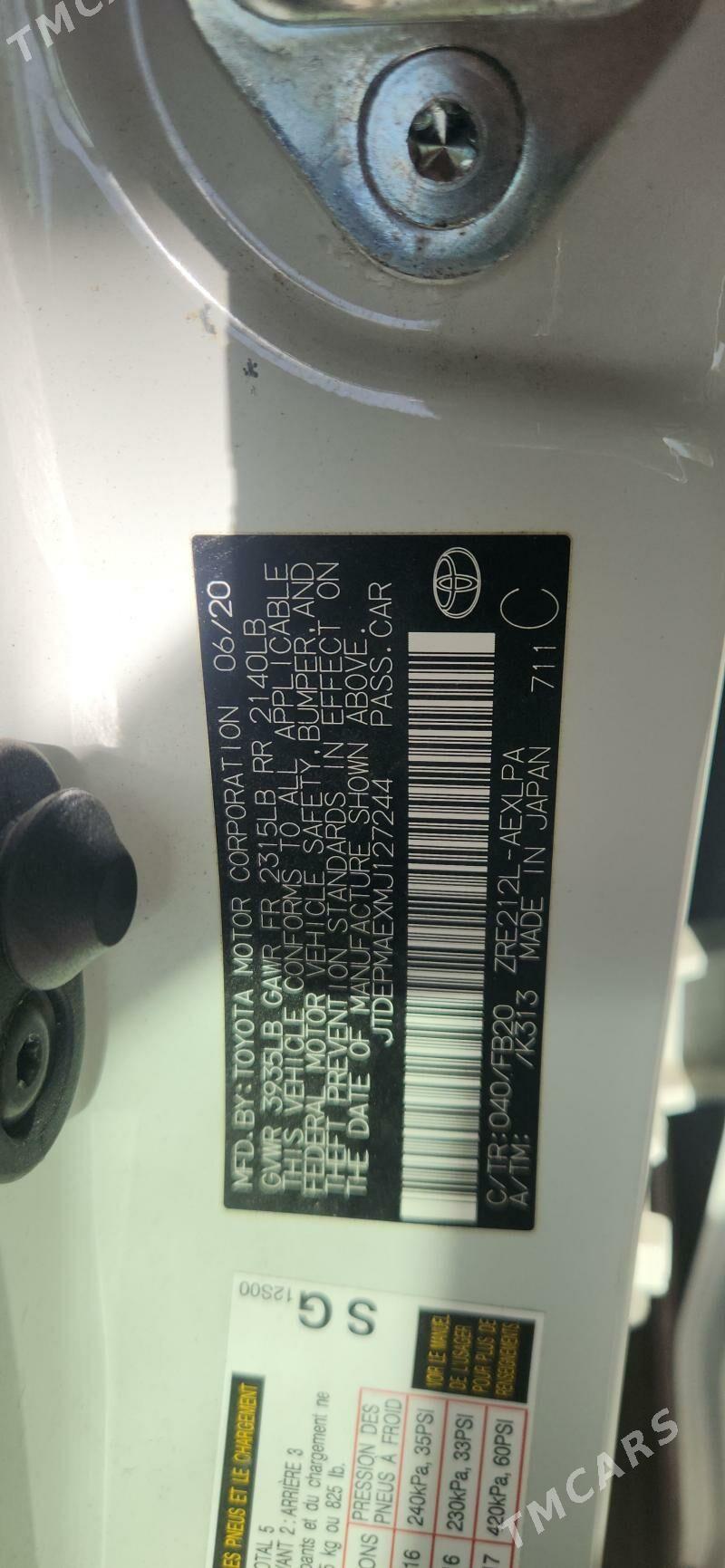 Toyota Corolla 2020 - 240 000 TMT - Aşgabat - img 7