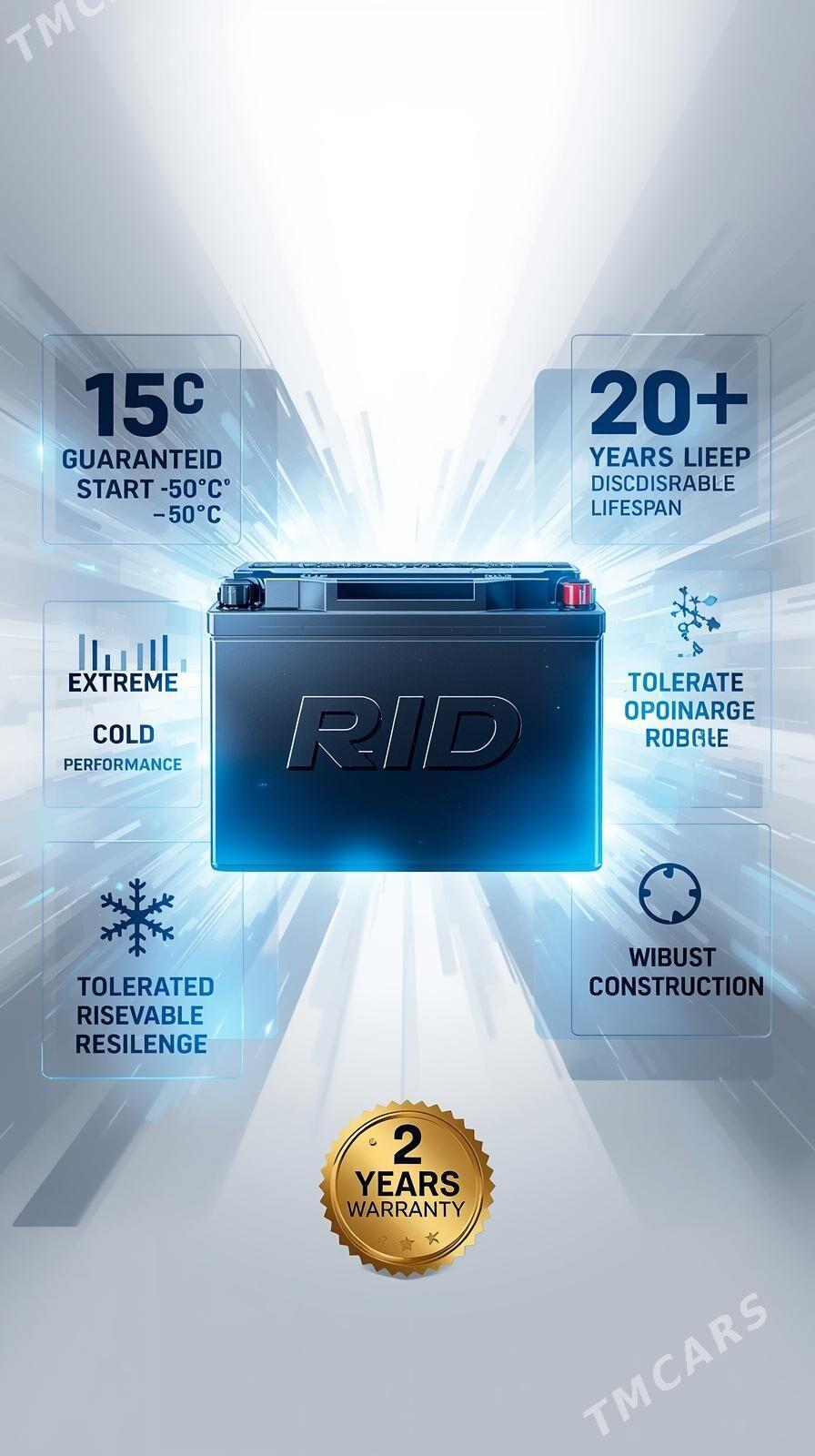 Автомобильные аккумуляторы RID 1 600 TMT - 15-nji tapgyr - img 3