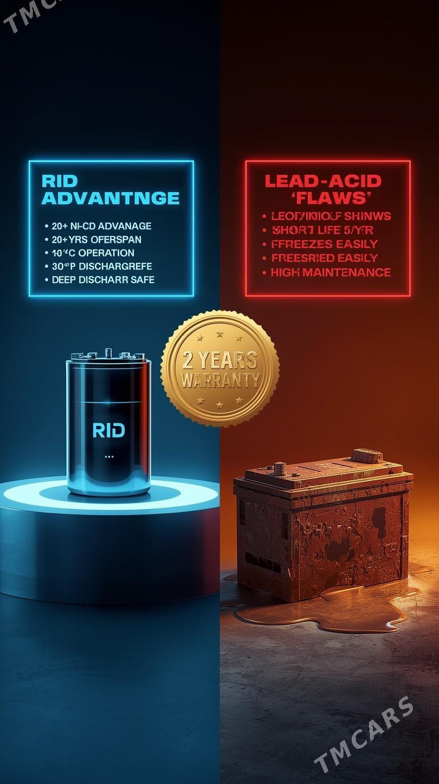 Автомобильные аккумуляторы RID 1 600 TMT - 15-nji tapgyr - img 4