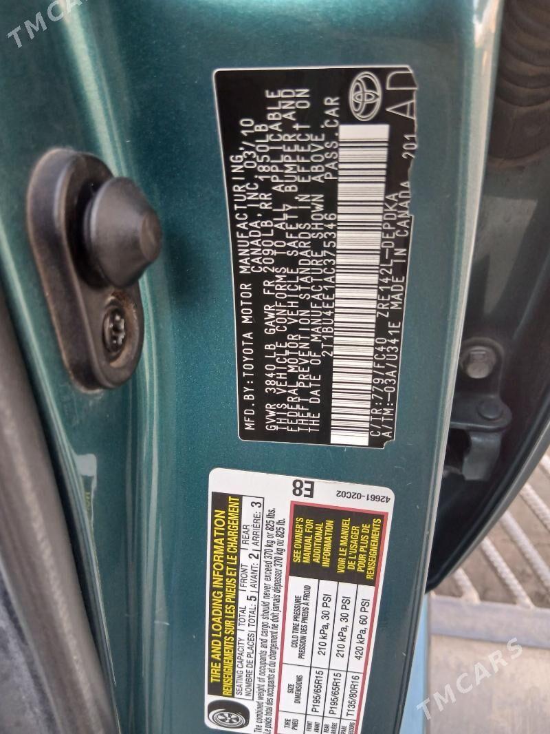 Toyota Corolla 2010 - 154 000 TMT - Saýat - img 8