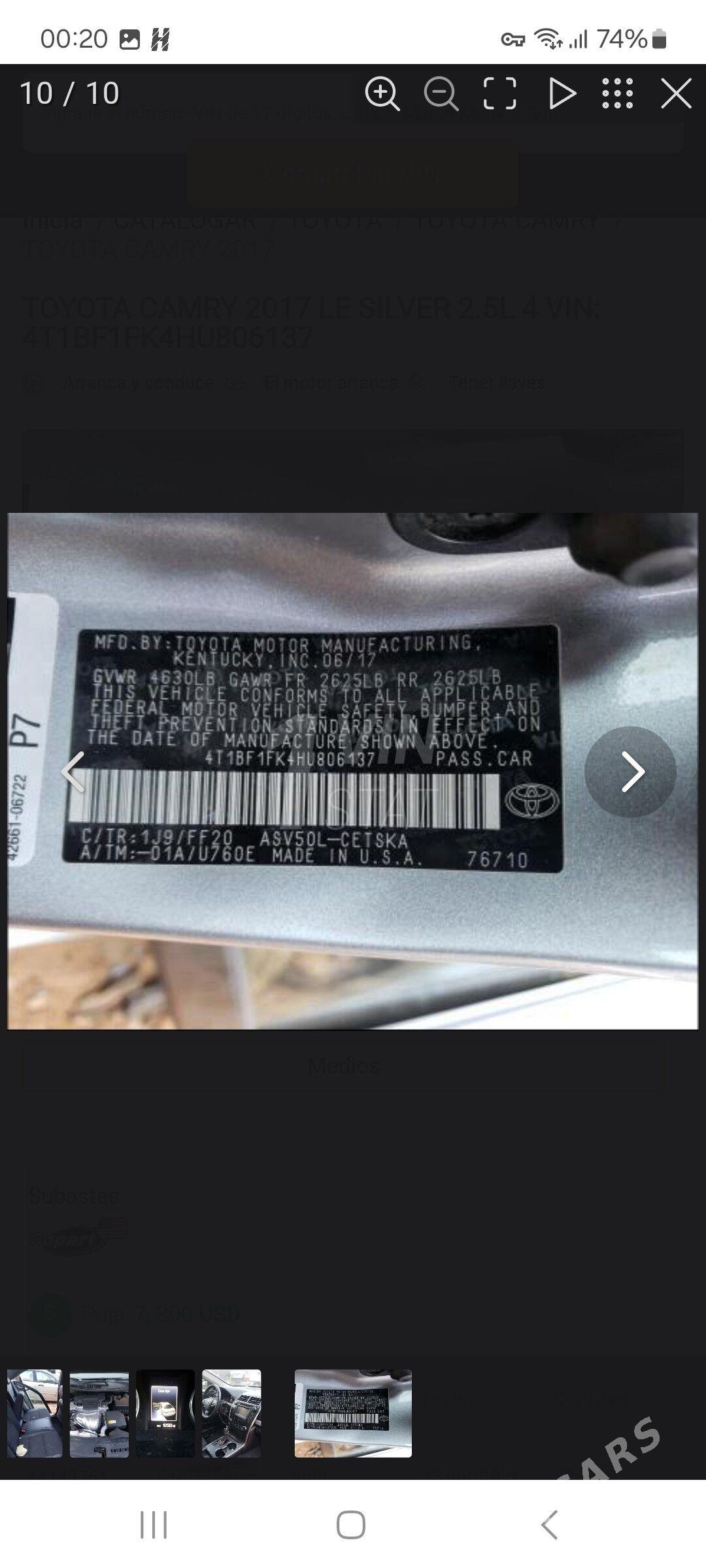 Toyota Camry 2017 - 274 000 TMT - Ашхабад - img 10