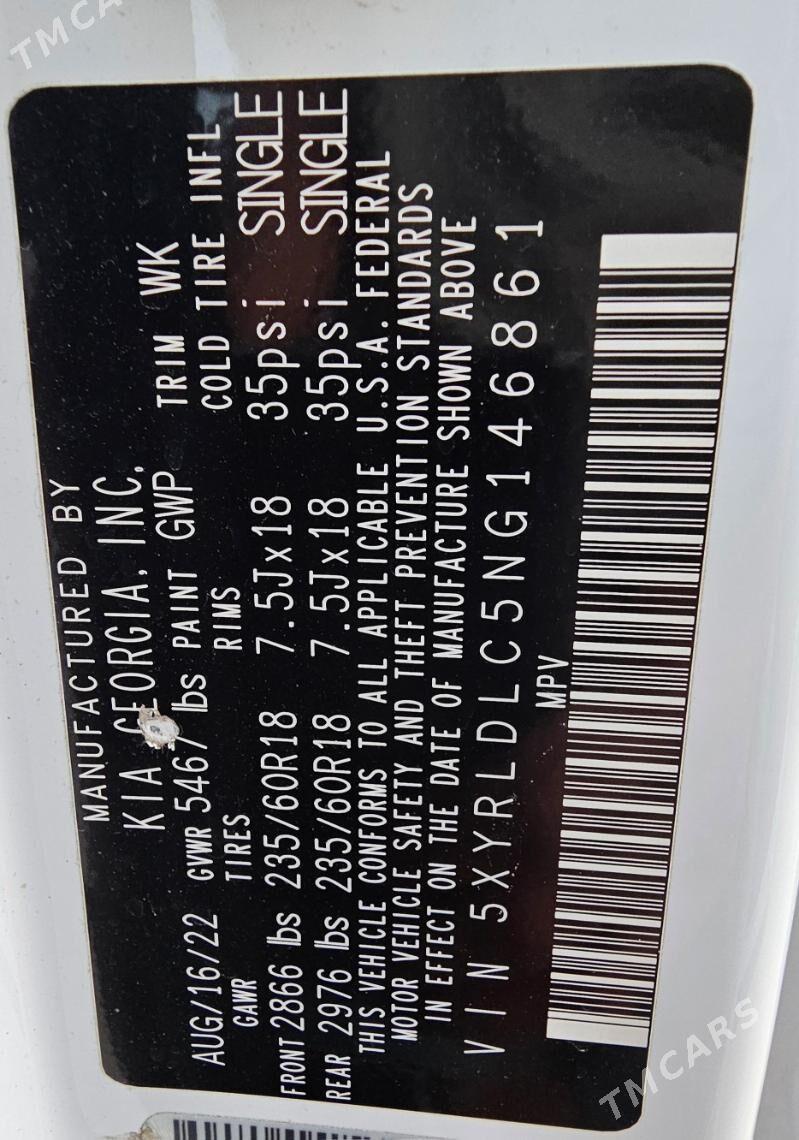 Kia Sorento 2022 - 360 000 TMT - Мары - img 7