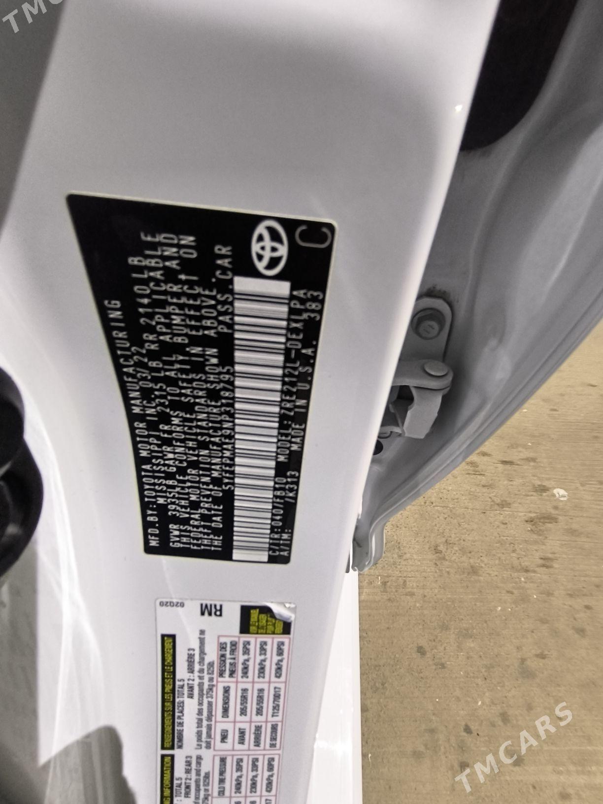 Toyota Corolla 2022 - 240 000 TMT - Ашхабад - img 10