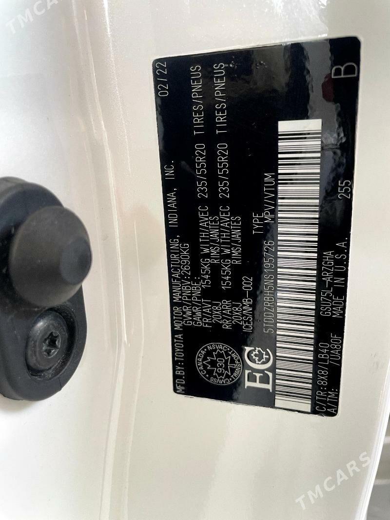 Toyota Highlander 2022 - 580 000 TMT - Aşgabat - img 10