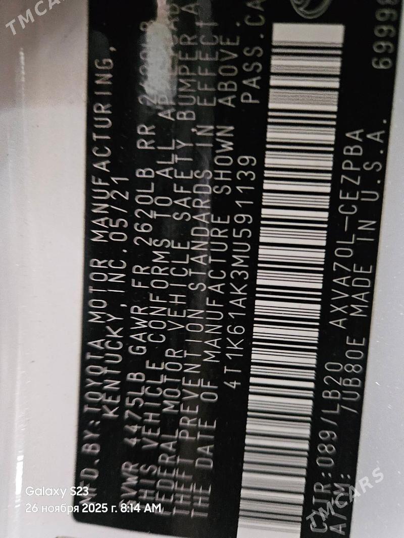 Toyota Camry 2022 - 420 000 TMT - Tejen - img 9