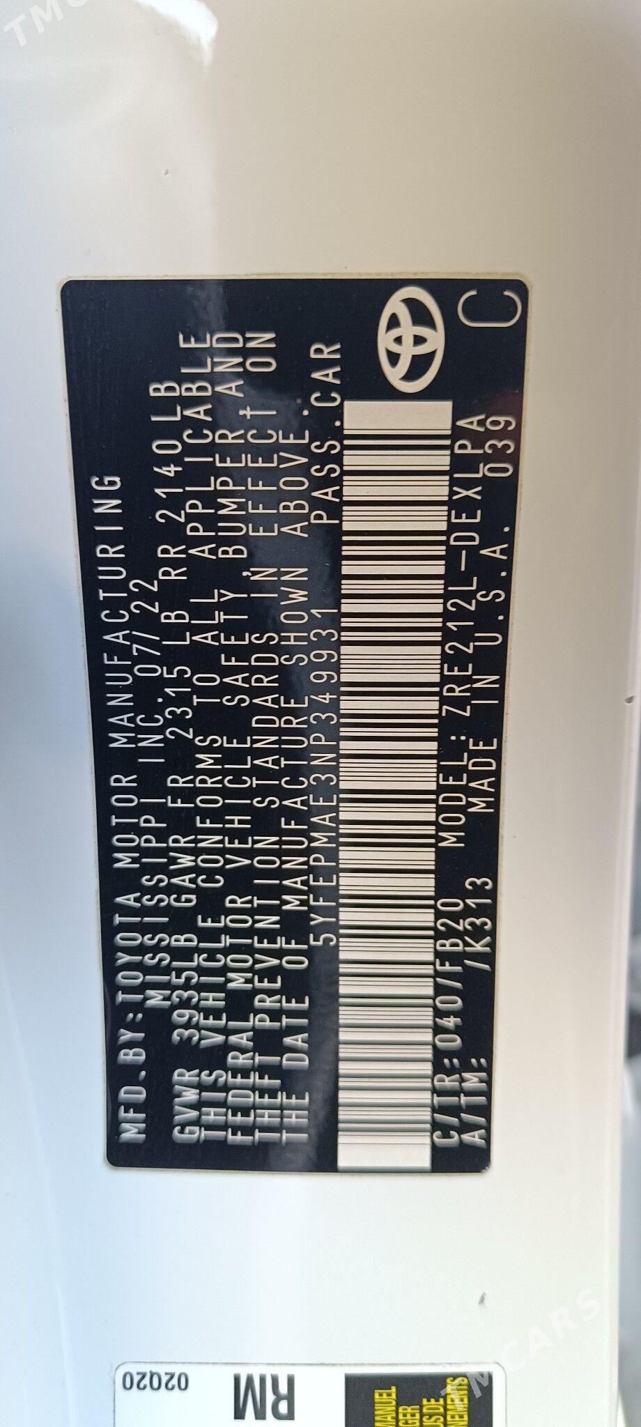 Toyota Corolla 2022 - 275 000 TMT - Мары - img 10