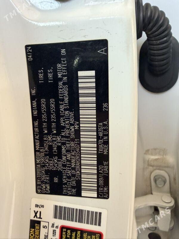 Toyota Highlander 2024 - 900 000 TMT - Gökdepe - img 9