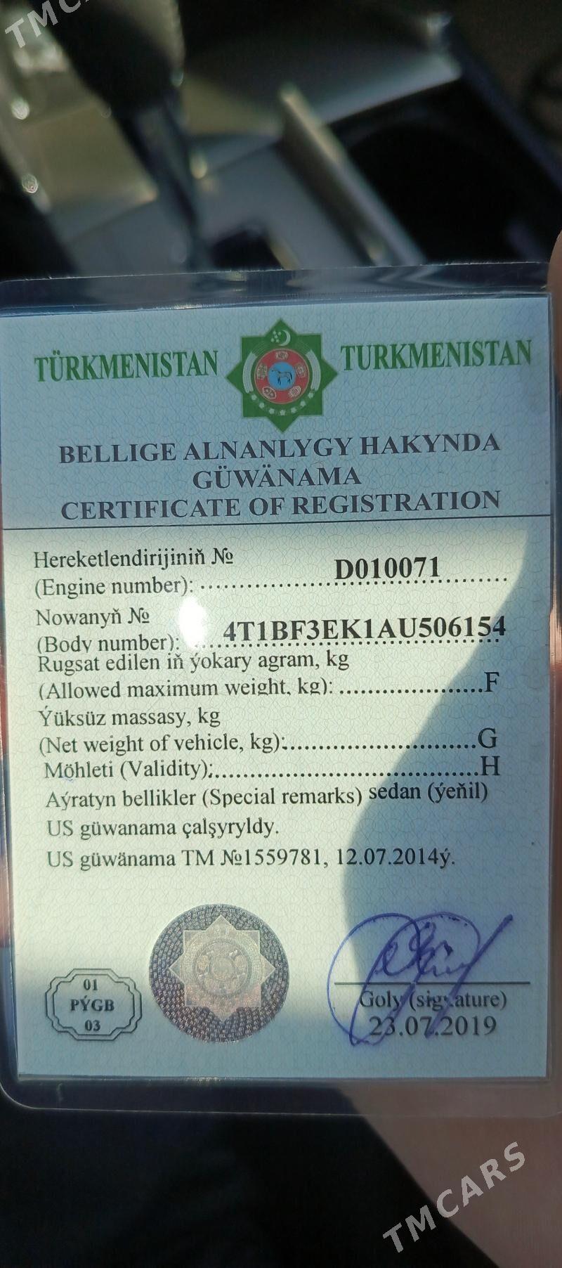 Toyota Camry 2010 - 220 000 TMT - Ашхабад - img 5