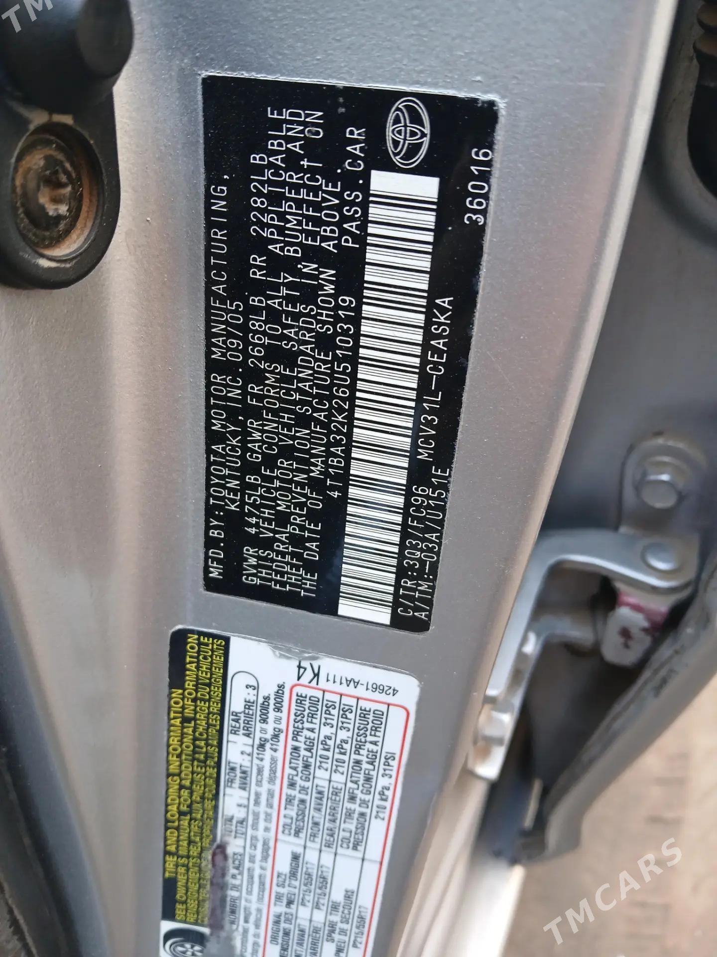 Toyota Camry 2005 - 180 000 TMT - Шабатский этрап - img 5