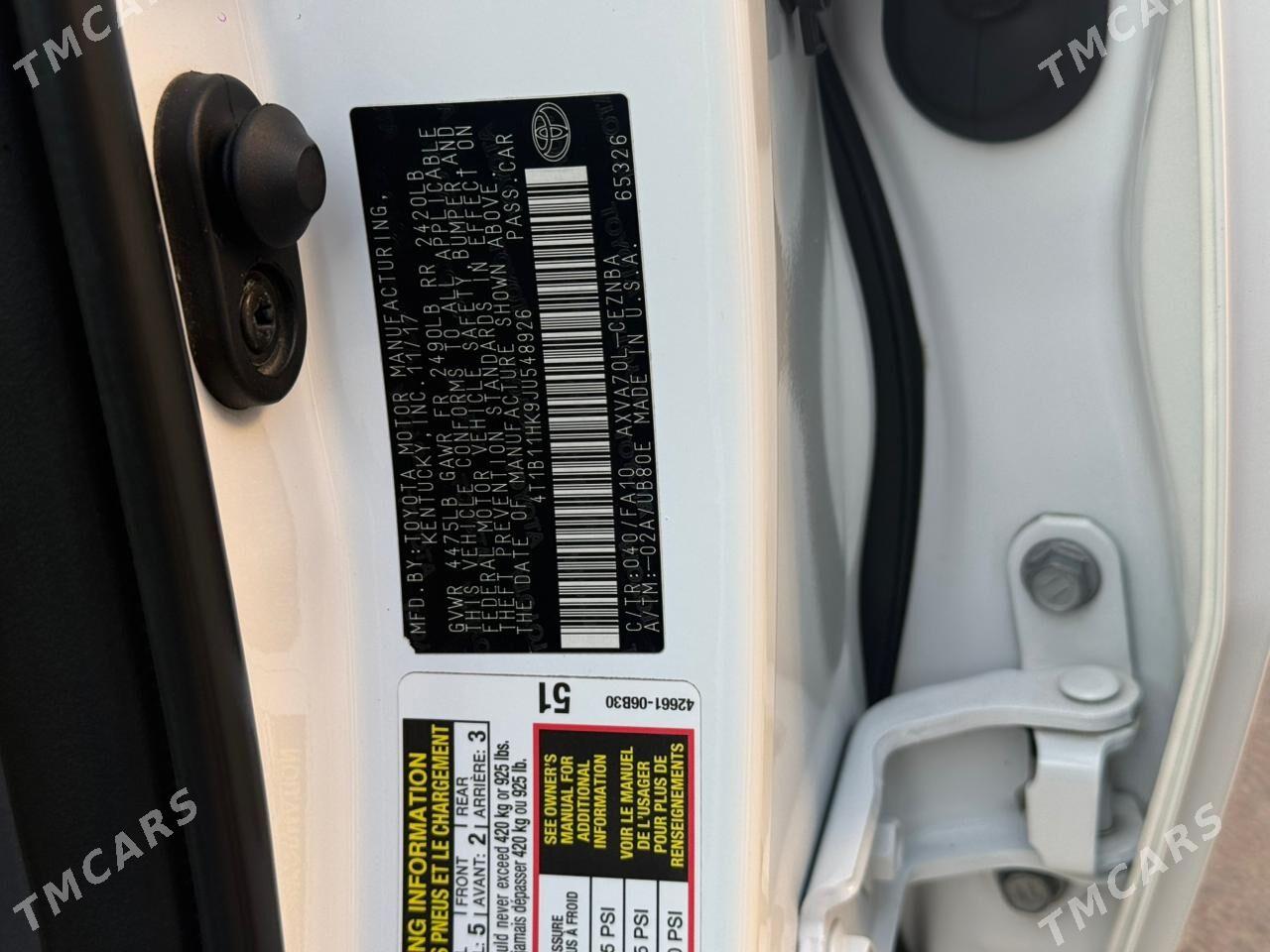 Toyota Camry 2018 - 351 000 TMT - Aşgabat - img 3