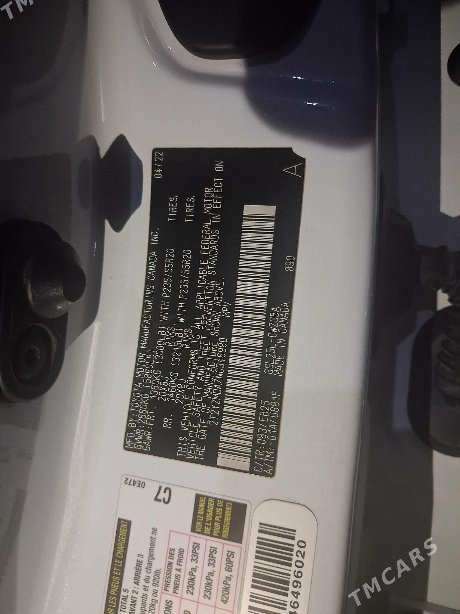 Lexus RX 350 2022 - 600 000 TMT - Байрамали - img 6