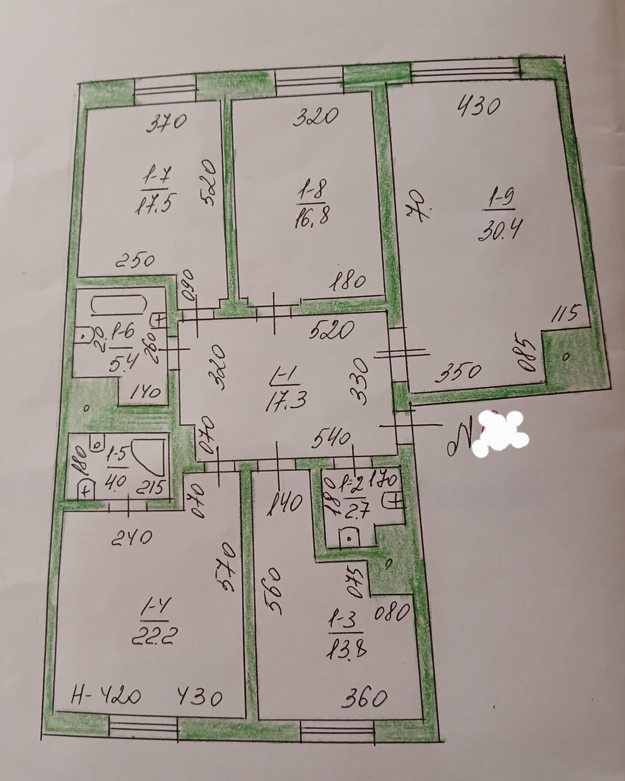 Подвойская 4эт 4ком 130м² - Podwoýski köç. (Bitarap Türkmenistan şaýoly) - img 8