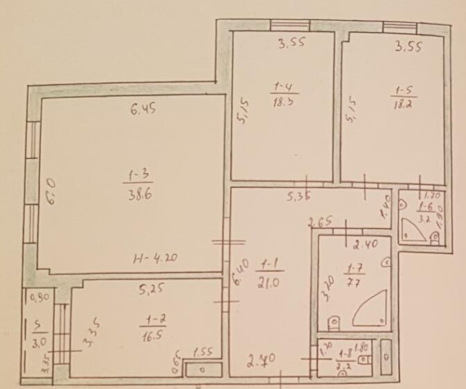 Советская 7 этаж 3ком 130м² - Sowetskiý köç. (Garaşsyzlyk şaýoly) - img 3