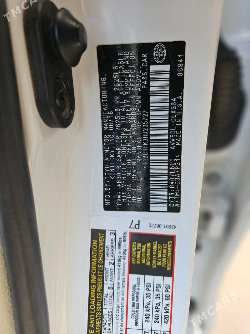 Toyota Camry 2016 - 275 000 TMT - 14 этап - Элитки (Улица Совхозная) - img 10