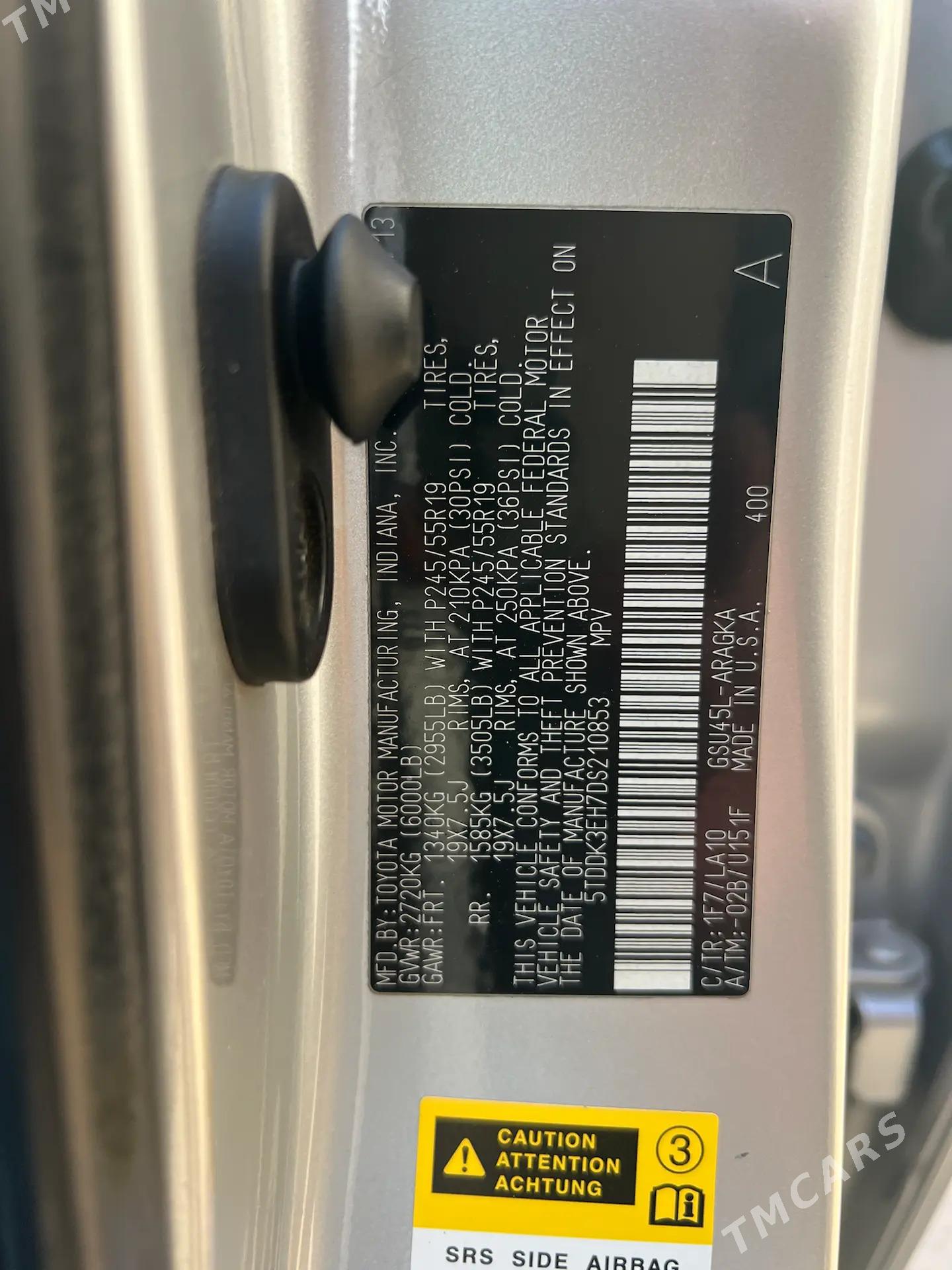 Toyota Highlander 2013 - 335 000 TMT - Ашхабад - img 9