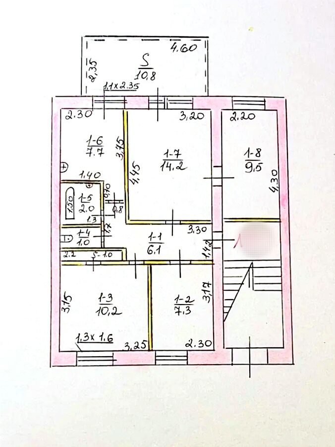 🪬 Худайбердыев,1эт,4ком, 76м² - Aşgabat - img 7