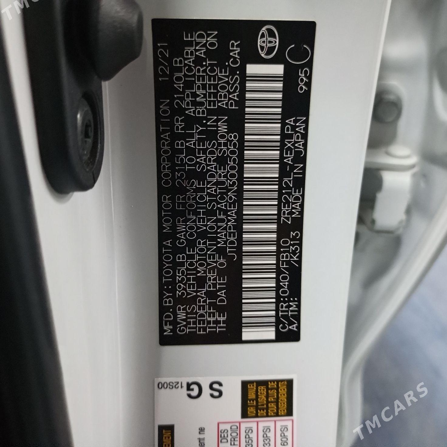 Toyota Corolla 2022 - 270 000 TMT - Aşgabat - img 8