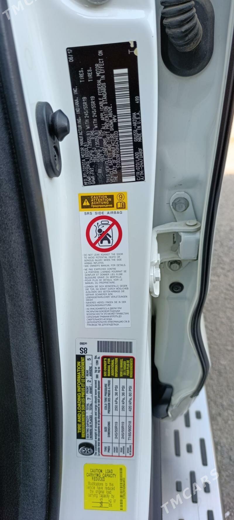 Toyota Highlander 2017 - 588 000 TMT - Мургап - img 9