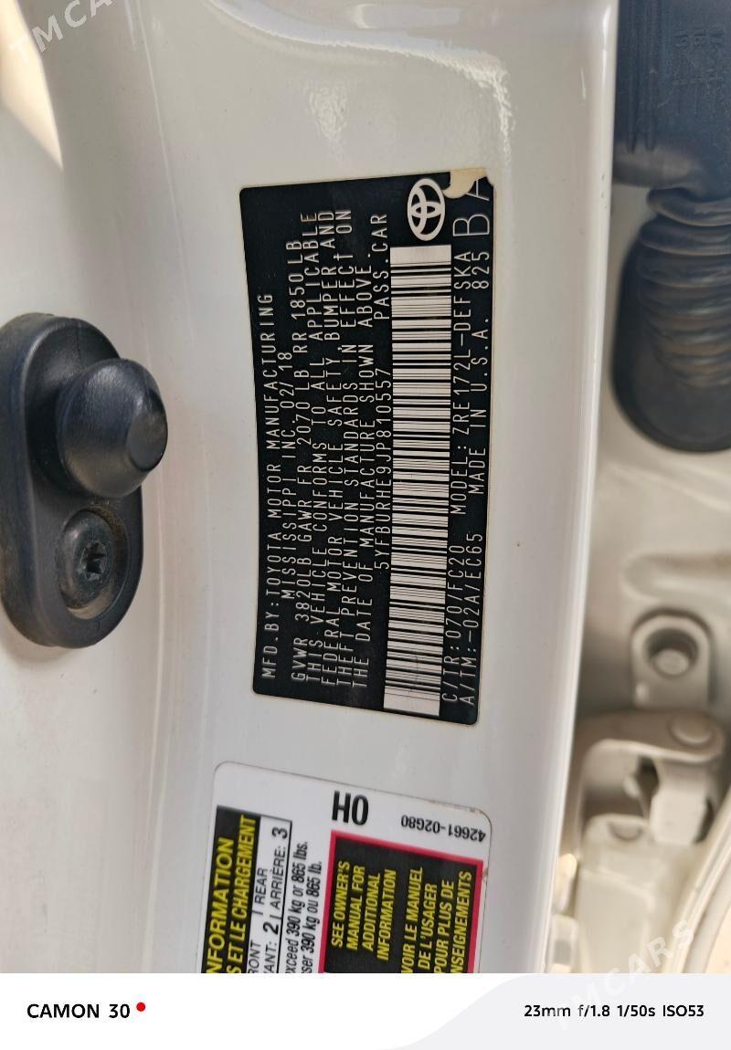 Toyota Corolla 2018 - 240 000 TMT - Мары - img 10