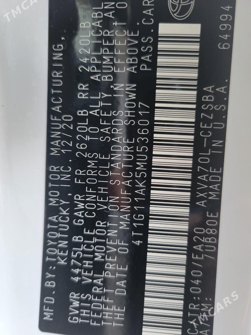 Toyota Camry 2020 - 400 000 TMT - Туркменабат - img 9