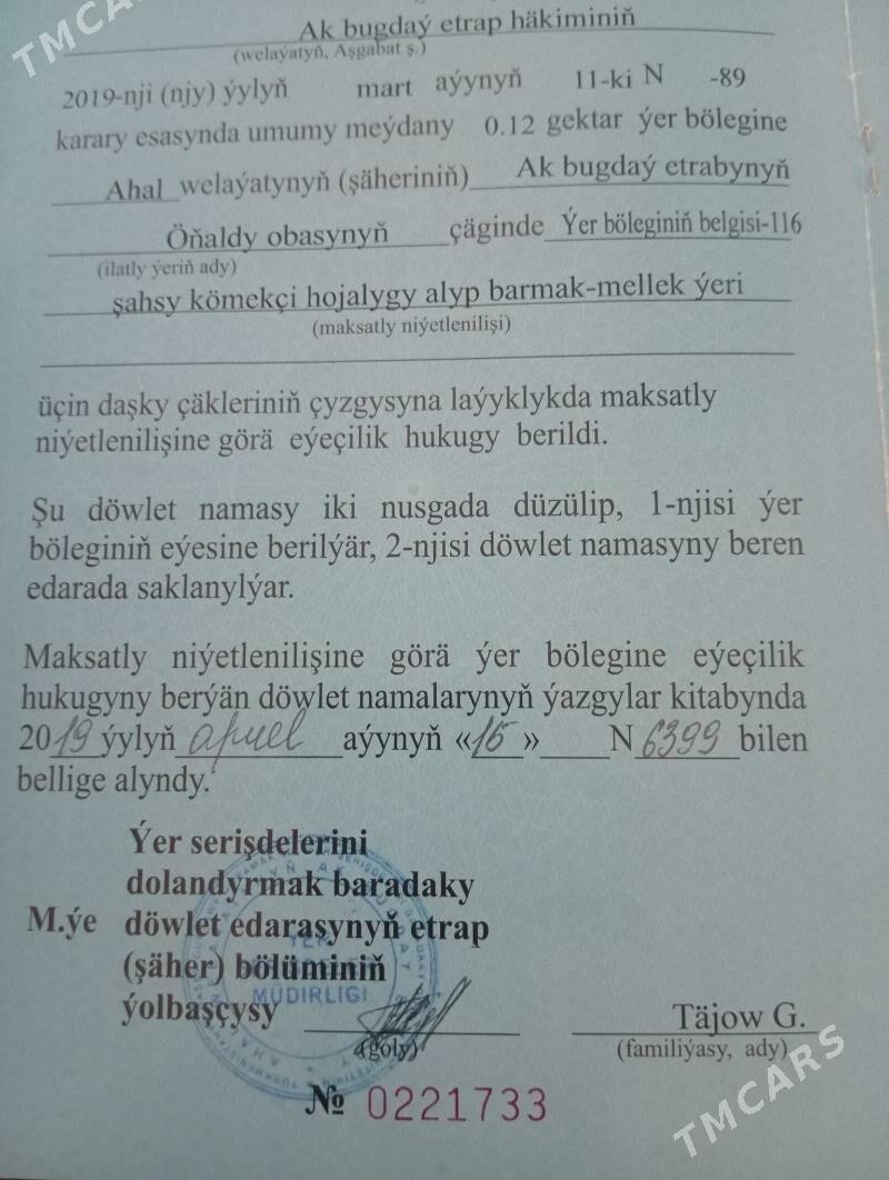 Mellek ýer - Ак-Бугдайский этрап - img 2