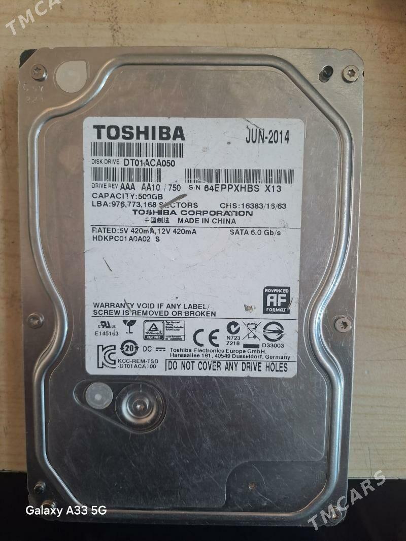 HDD Toshiba 500gb - Туркменабат - img 1